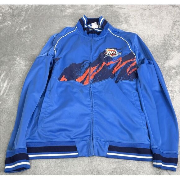 Other - Vintage Y2K Oklahoma City Thunder Full Zip Track Jacket Men's Size Small Blue